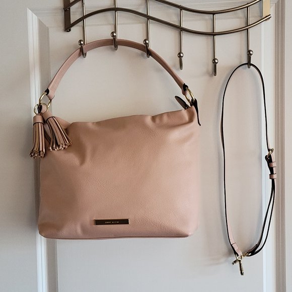 Anne Klein - Pink - Gold Detail - Hobo Crossbody Purse Bag - Picture 4 of 15